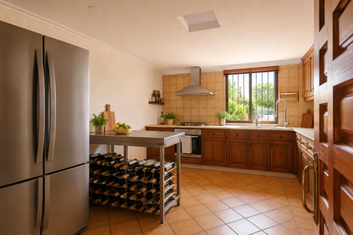Cocina independiente de estilo rústico en villa cerca de Dénia