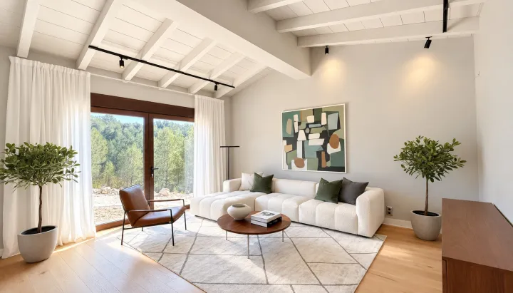 Finca contemporánea en Tarraula, Jávea, con vistas al Montgó y posibilidad de ampliar la parcela
